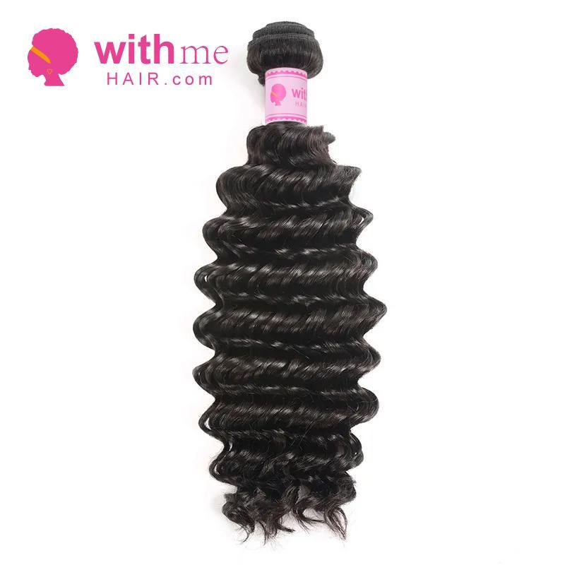 Withme Hair 1pc Hair Bundle Deep Wave Brazilian Human Hair - Withme Hair
