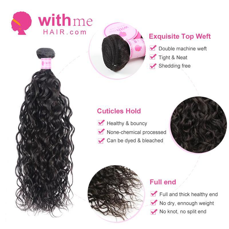Withme Hair 3pcs Hair Bundles Water Wave Brazilian Human Hair - Withme Hair