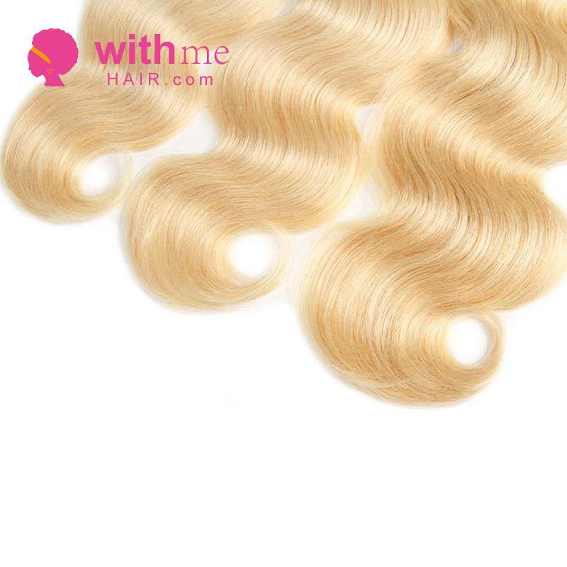 Withme Hair 4PCS Body Wave #613 Blonde Color Brazilian Human Virgin Hair Bundles