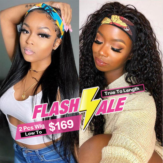 2pcs Headband Wigs Deal | Flash Sale