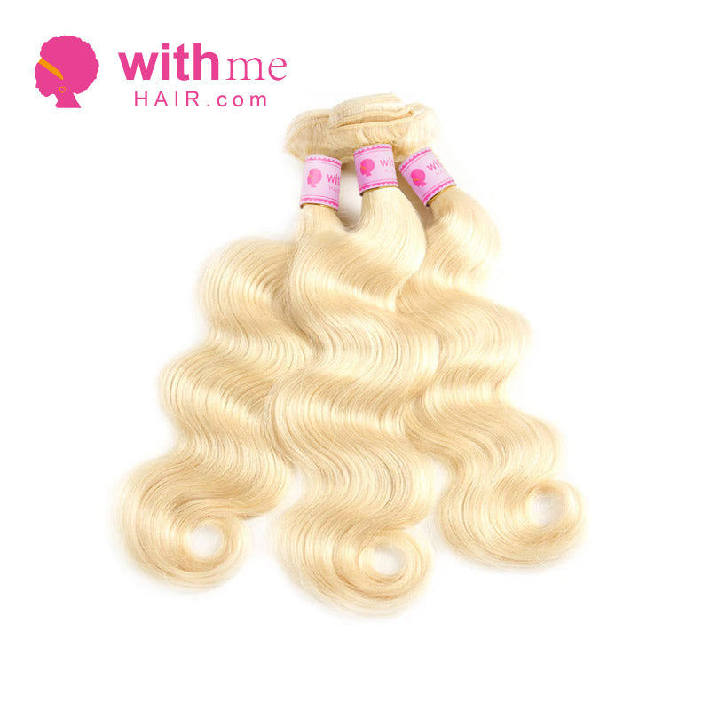 #613 Blonde 3 Bundles Body Wave with 13*4 Lace Frontal