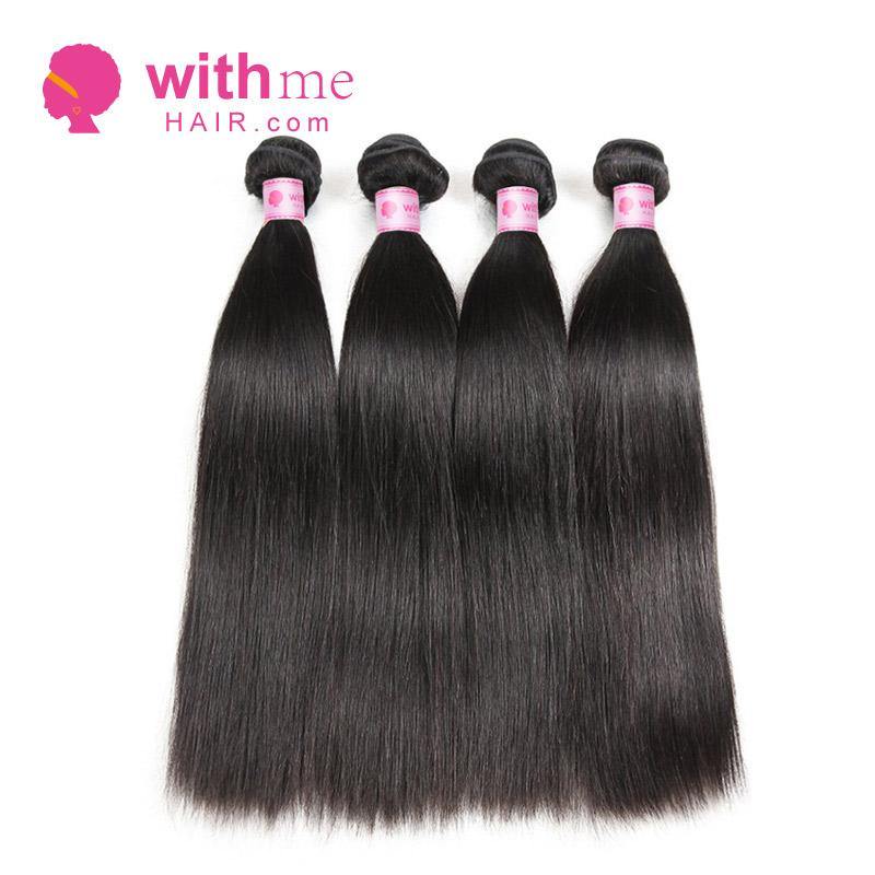 Withme Hair 4PCS Straight Brazilian Human Virgin Hair Bundles - Withme Hair