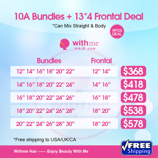 Wholesale Price 10A Bundles with 13*4 Frontals Package Deal