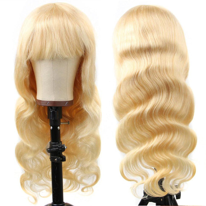 Withme Hair #613 Blonde Color Machine Made Wig With Bang