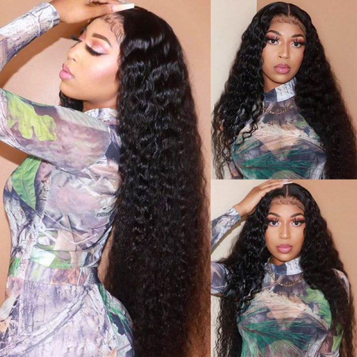 HD Lace Wig 4x4 Inch Closure Water Wave Match All Skin