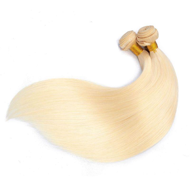 Withme Hair #613 Blonde 3pcs Hair Bundles Straight Brazilian Human Hair