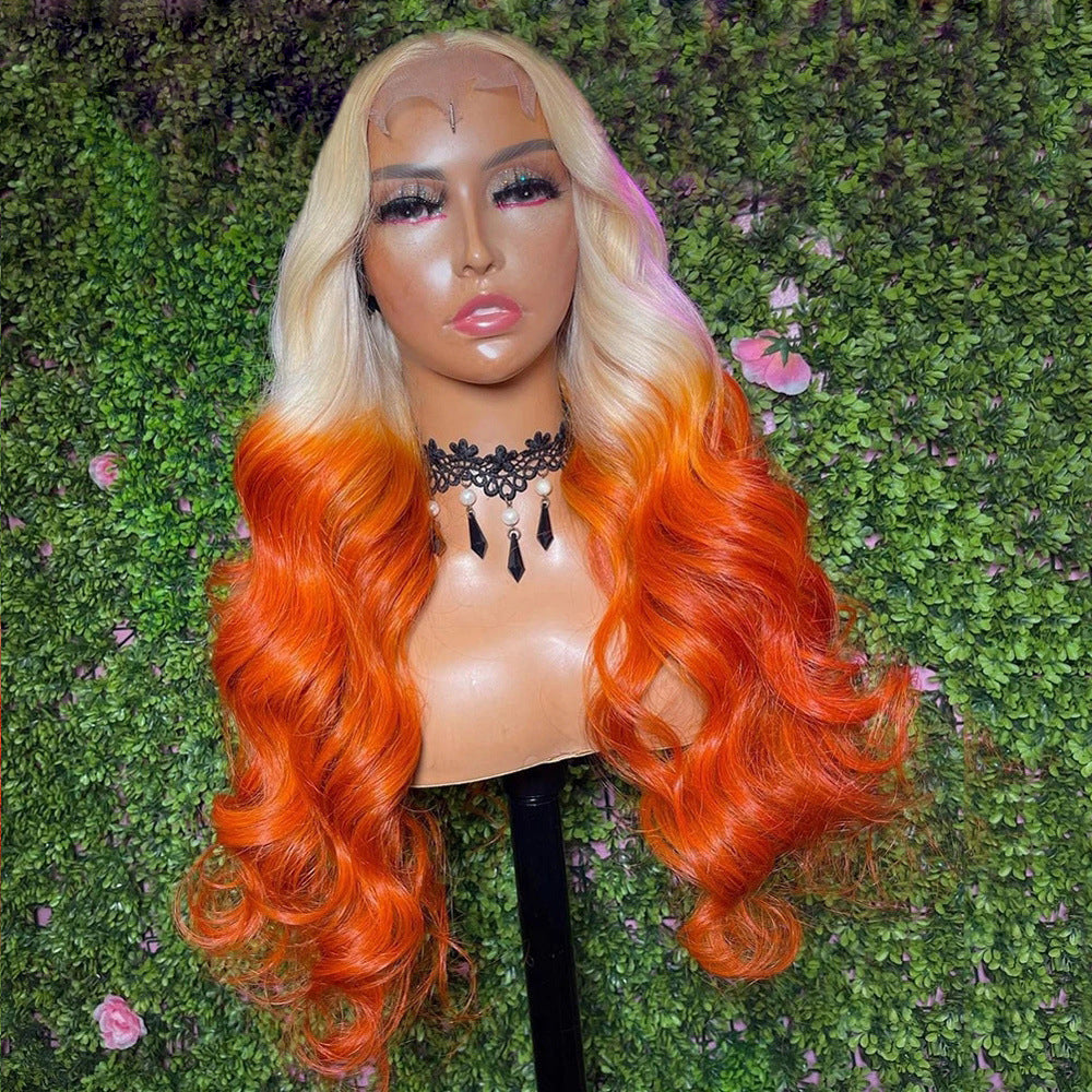 Withme Hair 613 Blonde Orange Ombre Color 13x4 Lace Frontal Wig Straight