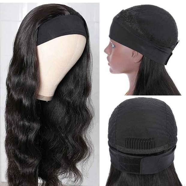 Withme Hair Headband Wigs Remy Human Hair Wigs Body Wave 150 Density None Lace Wig Brizilian - Withme Hair