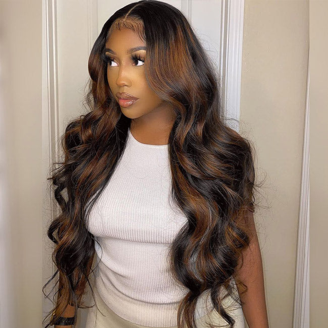 Highlight 1b/30 Ombre Color 13x4 Lace Frontal Wig Body Wave