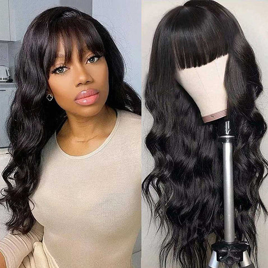 Copy of Withme Hair Machine Made Wig With Bang Body Wave