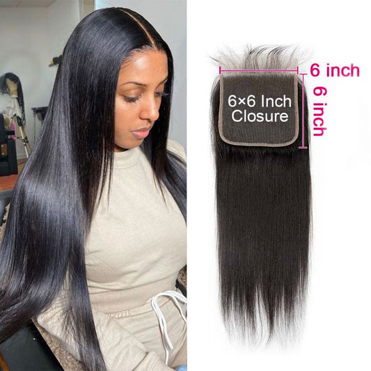 Withme Hair 6*6 Inches Lace Closure Straight Human Hair - Withme Hair
