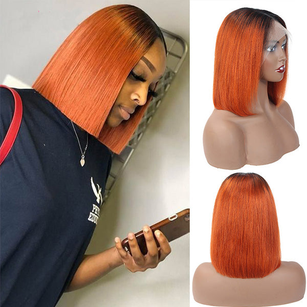 Withme Hair Ginger Color Bob Wig Silky Wig Straight