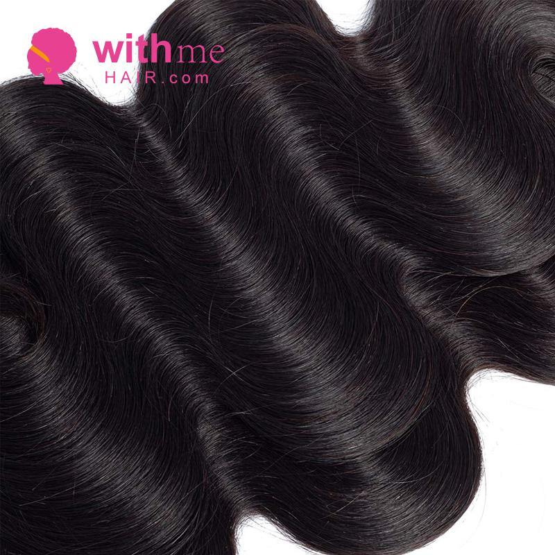 Withme Hair 3 Bundles Remy Hair Body Wave with 13*4 Lace Frontal - Withme Hair