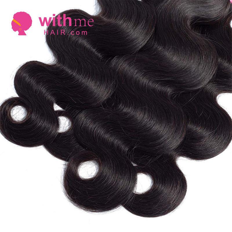 Withme Hair 3 Bundles Body Wave Remy Hair with 4*4 Lace Closure - Withme Hair
