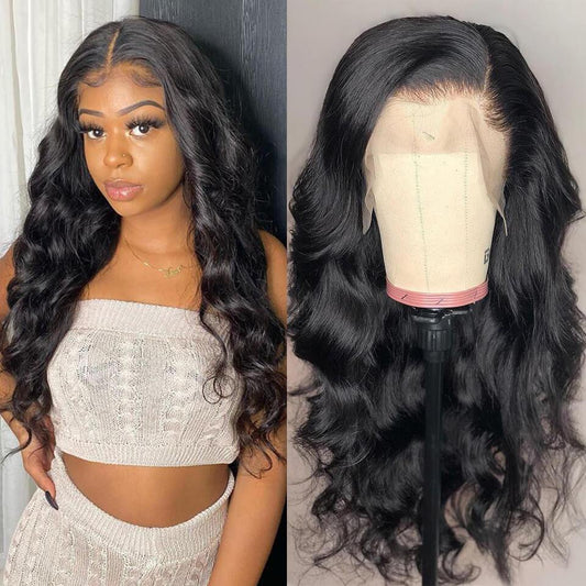 Withme Hair 13×6 Lace Frontal Wigs Transparent Lace Body Wave Human Hair Lace Wig With Baby Hair Pre Plucked Lace Wigs - Withme Hair