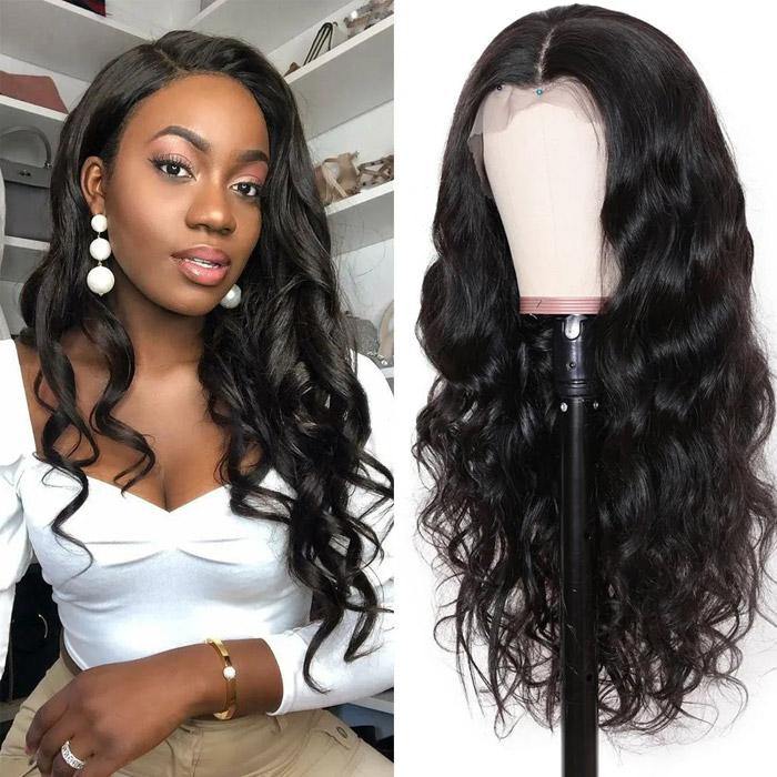 Withme Hair 13×6 Lace Frontal Wigs Transparent Lace Body Wave Human Hair Lace Wig With Baby Hair Pre Plucked Lace Wigs - Withme Hair