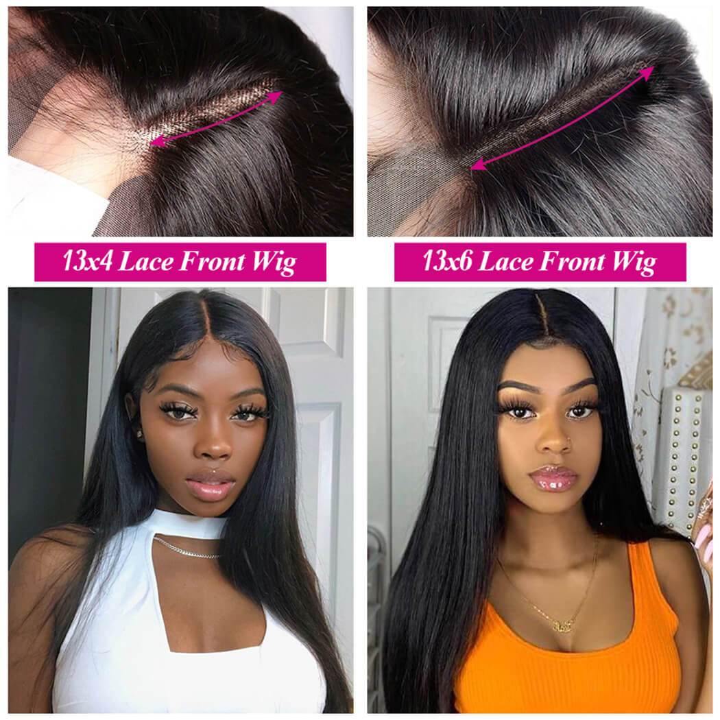 Withme Hair 13×6 Lace Frontal Wigs Transparent Lace Straight Human Hair Lace Wig With Baby Hair Pre Plucked Lace Wigs - Withme Hair