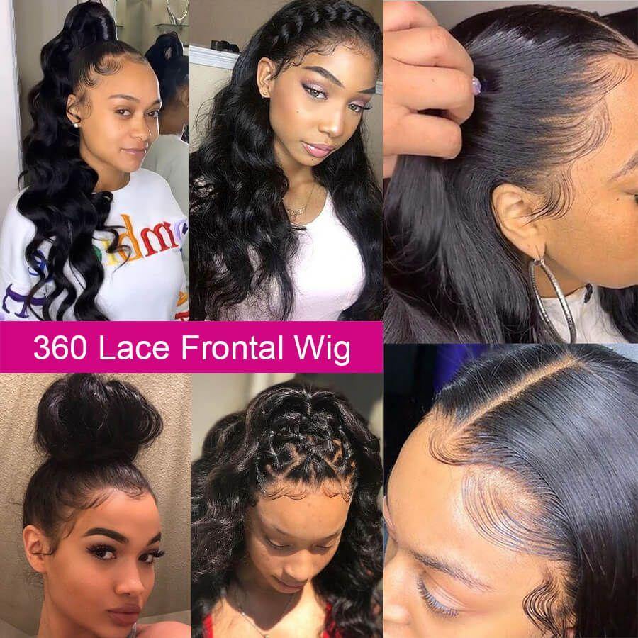 Withme Hair 360 Lace Wigs Brazilian Hair Body Wave Human Hair Lace Wig With Baby Hair Pre Plucked Lace Wigs - Withme Hair