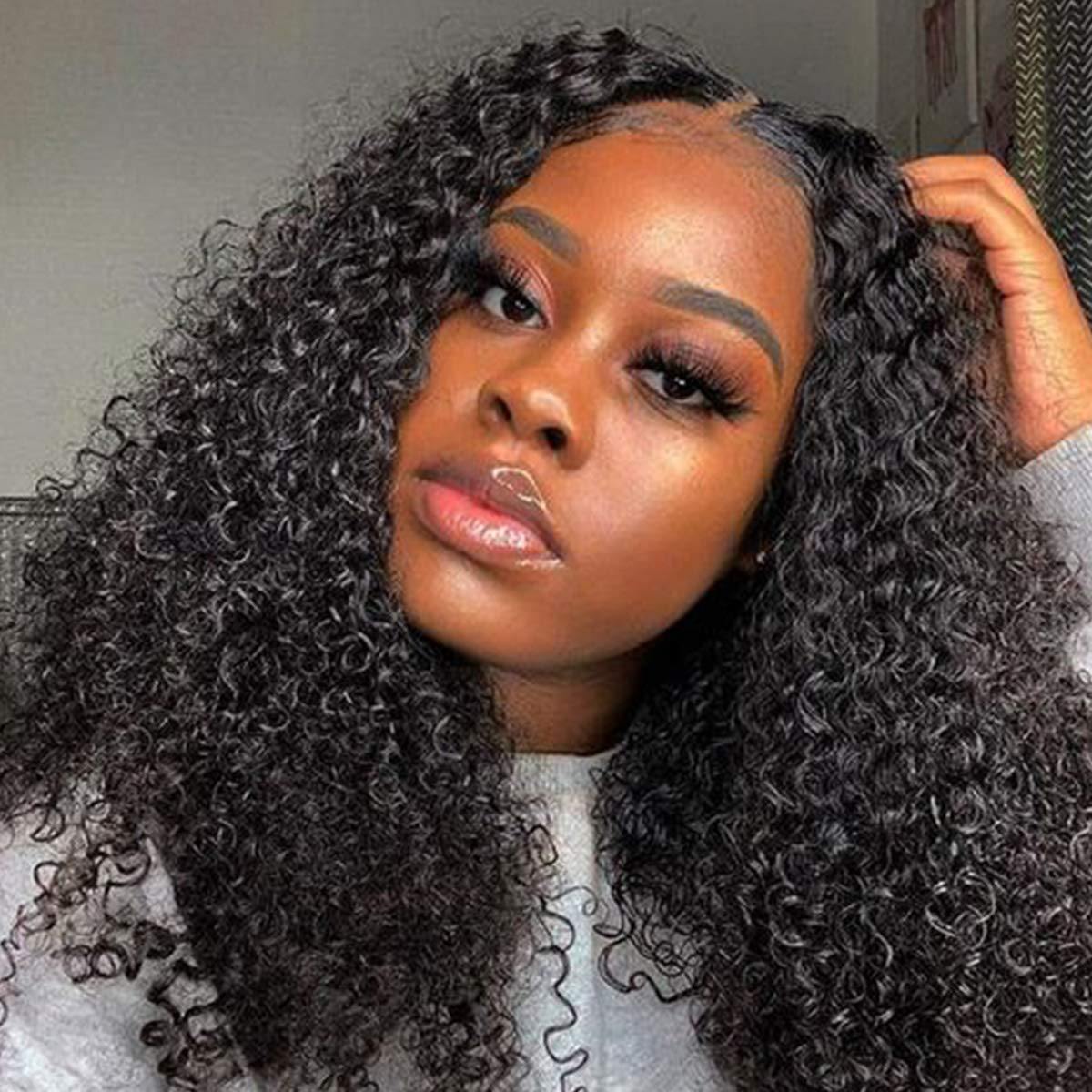 Withme Hair 360 Lace Wigs Brazilian Hair Kinky Curly Human Hair Lace Wig With Baby Hair Pre Plucked Lace Wigs - Withme Hair