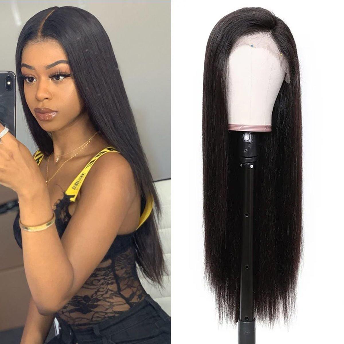Withme Hair 360 Lace Wigs Brazilian Hair Straight Human Hair Lace Wig With Baby Hair Pre Plucked Lace Wigs - Withme Hair