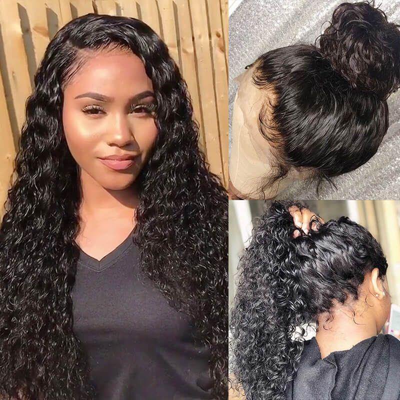 Withme Hair 360 Lace Wigs Brazilian Hair Water Wave Human Hair Lace Wig With Baby Hair Pre Plucked Lace Wigs - Withme Hair
