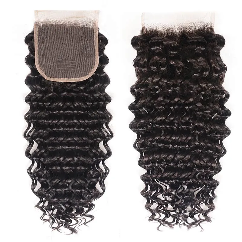Withme Hair 4x4Inch Lace Closure Deep Wave Brazilian Human Hair - Withme Hair