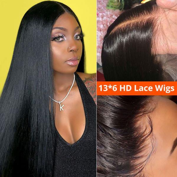 Withme Hair 13x6 HD Lace Frontal Wig Straight Brazilian Human Hair - Withme Hair