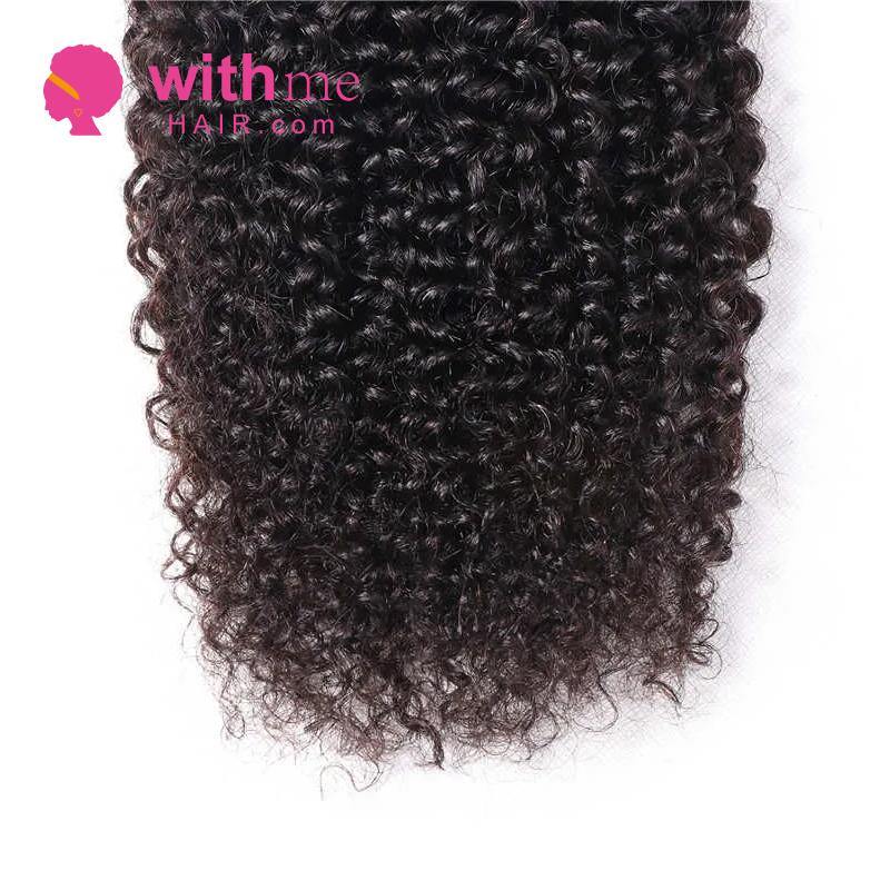 Withme Hair 3 Bundles Kinky Curly Remy Hair with 4*4 Lace Closure - Withme Hair