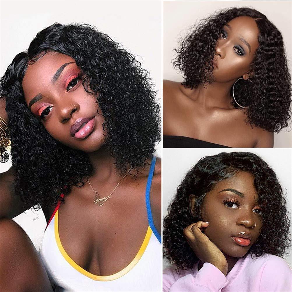 Withme Hair Short Bob Wigs Jerry Curly Brazilian Virgin Human Hair Lace Closure Wigs Human Hair Wig 4x4 Lace Wig - Withme Hair