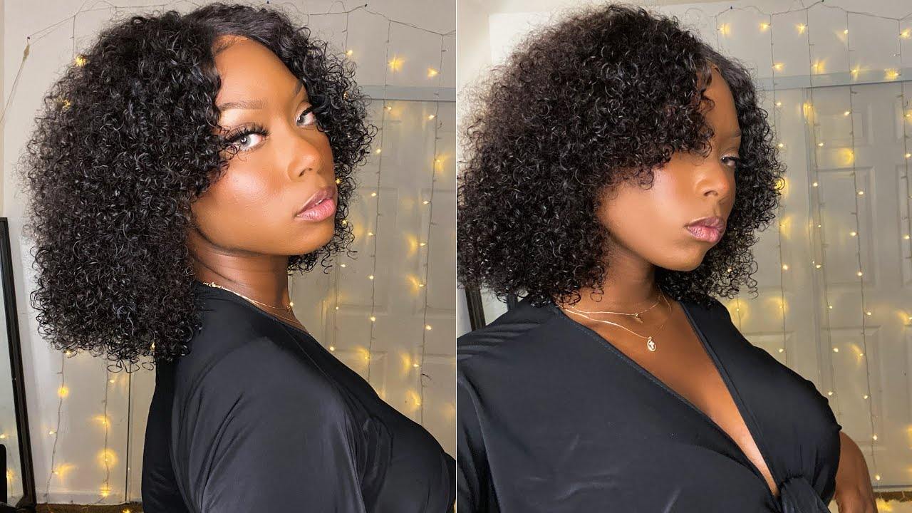 Withme Hair Short Bob Wigs Kinky Curly Brazilian Virgin Human Hair Lace Closure Wigs Human Hair Wig 4x4 Lace Wig - Withme Hair