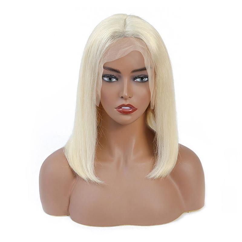 Withme Hair #613 Blonde Color Bob Wigs Human Hair 13*4Inch Lace Front Wigs