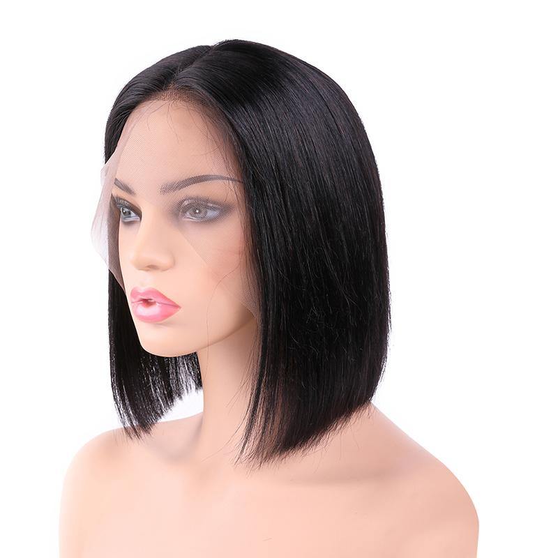 Withme Hair Short Straight Bob Wigs Brazilian Virgin Human Hair Lace Frontal Wigs - Withme Hair