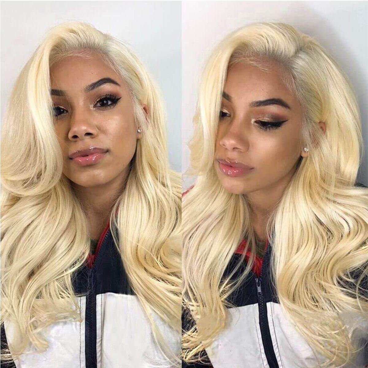 Withme Hair Brazilian 613 Blonde 13x4 Lace Front Wig Body Wave Free Part Human Hair Wigs Pre Plucked 130% Density Blonde Wig - Withme Hair