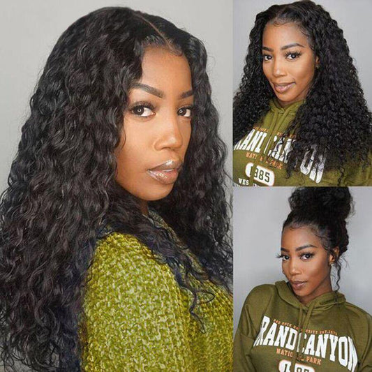 Withme Hair Deep Wave lace Frontal Wigs 100% Human Hair Pre Plucked 13x4 Lace Wigs - Withme Hair