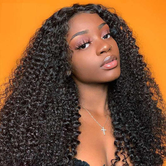 Withme Hair Kinnky Curly Lace Frontal Wigs 100% Human Hair Pre Plucked 13x4 Lace Wigs - Withme Hair