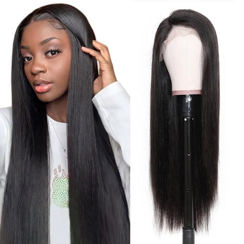 Withme Hair 13×4 Lace Frontal Wigs Brazilian Straight Human Hair Lace Wig With Baby Hair Pre Plucked Lace Wigs - Withme Hair