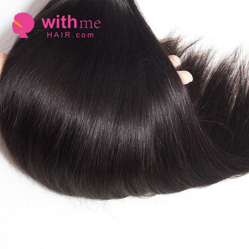 Withme Hair 4 Bundles Straight Remy Hair with 4*4 Lace Closure - Withme Hair