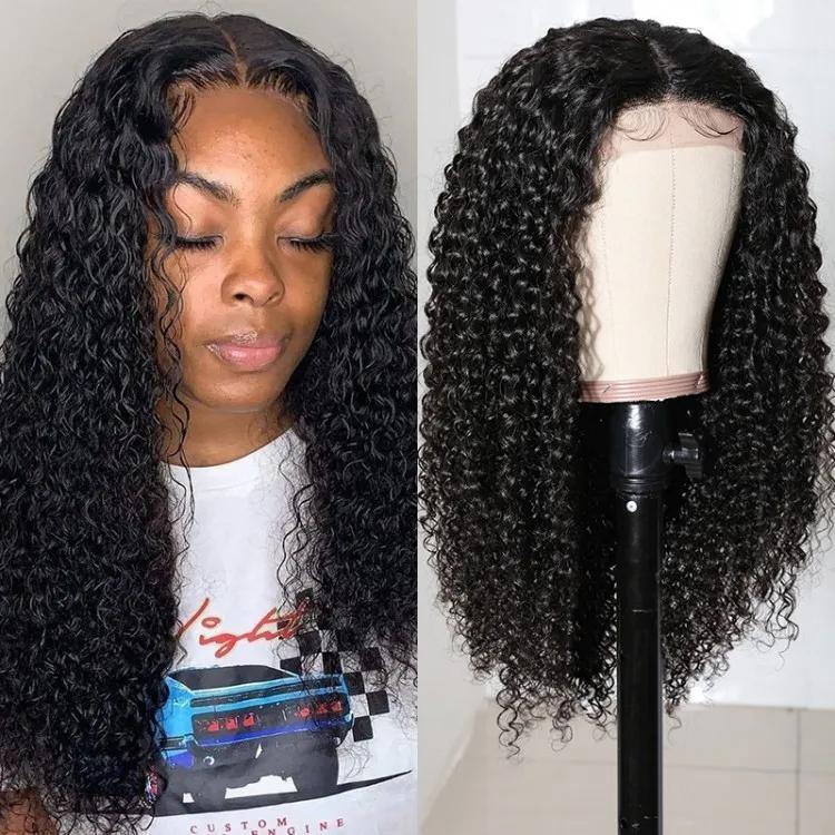 Withme Hair T-Part Wig Unprocessed Hand Tied Lace Wig Jerry Curly 100% Virgin Human Hair - Withme Hair