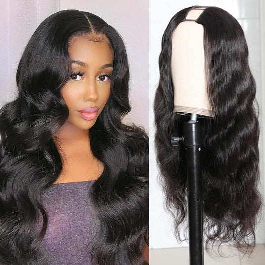 Withme Hair U Part Wigs Body Wave Brazilian Human Virgin Hair U Shape Wigs Remy Hair Non Lace Wigs for Black Women - Withme Hair