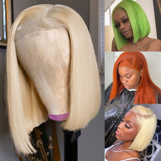 Withme Hair #613 Blonde Color Bob Wig Transparent Lace Wig