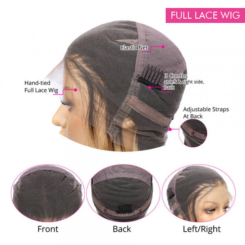 Full Lace Wig Straight Human Hair